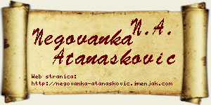 Negovanka Atanasković vizit kartica